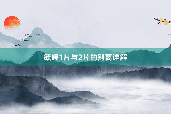 毓婷1片与2片的别离详解