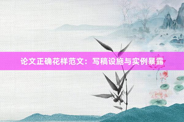 论文正确花样范文:写稿设施与实例暴露